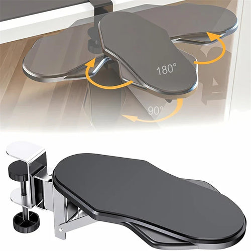 1pc Adjustable Ergonomic Arm Rest - Foldable Desk Extension with Rotating Wrist Pad for Home & Office Comfort Wrist Rest Support