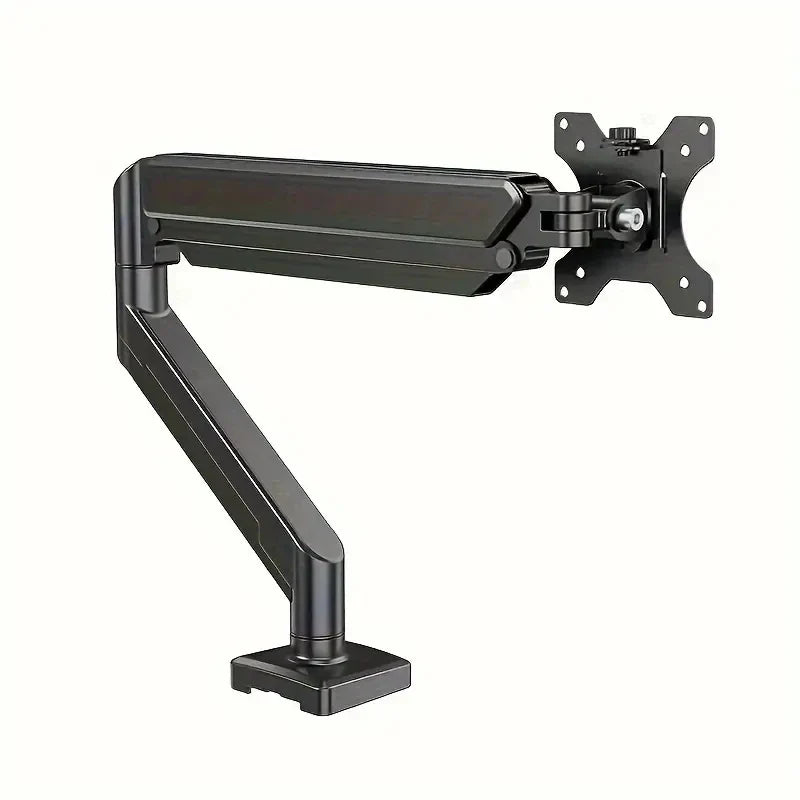 Single Monitor Mount for 13″–32″ Screens, Height Adjustable Monitor Arm with C-Clamp & Grommet Base, Home Office Monitor Stand