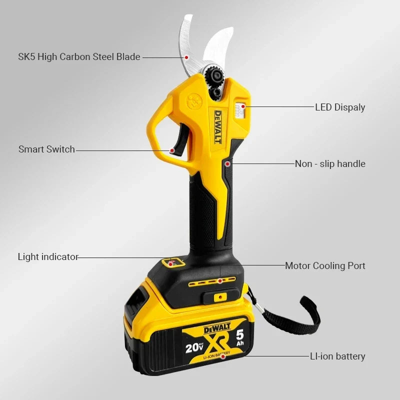 Dewalt Brushless 45mm Electric Pruning Shear For Dewalt 20V Battery Cordless Fruit Tree Bonsai Electric Scissors power tools
