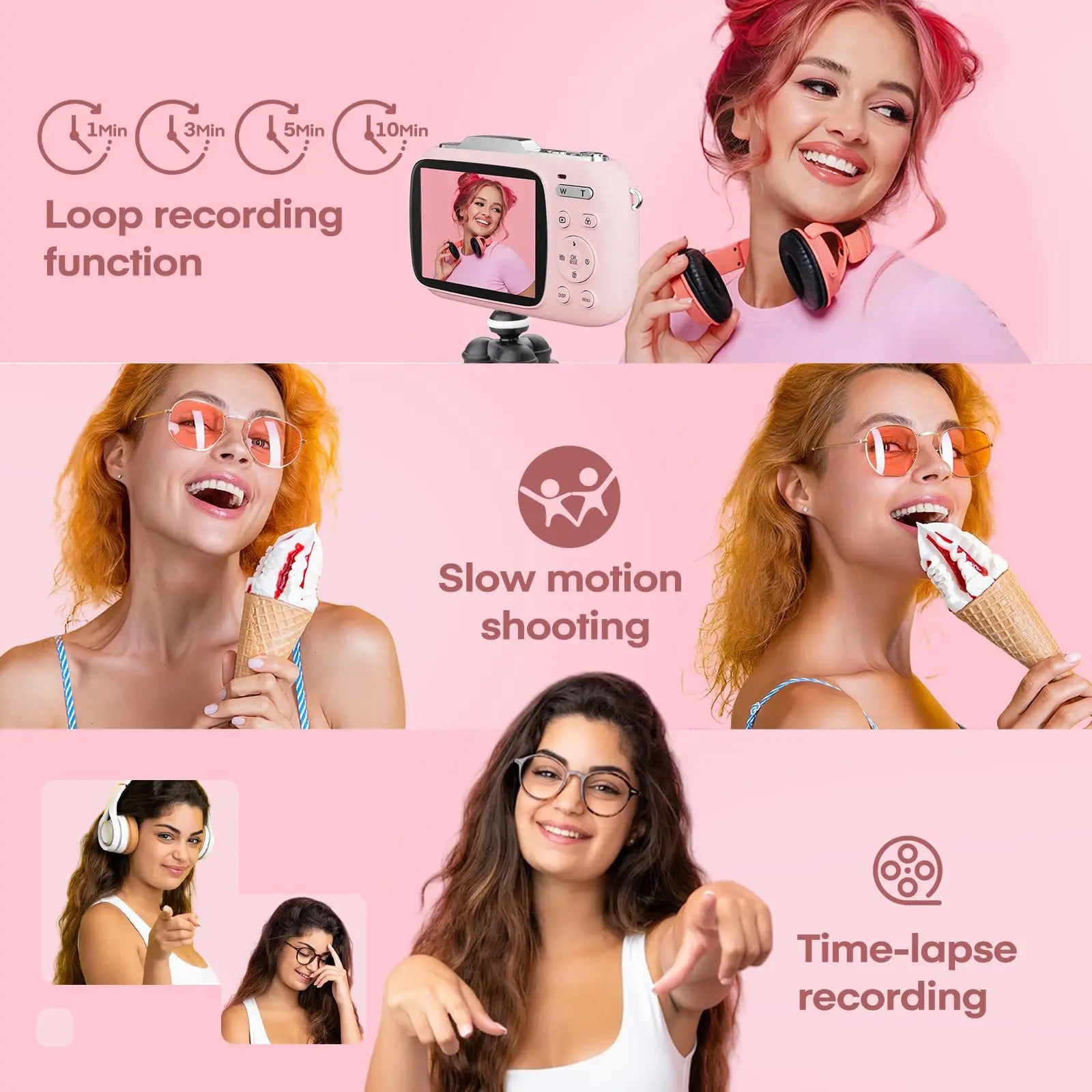 5K 80MP Digital Photography Camera For Selfie 18X Vlog Video Recorder 4K Camcorder Youtube Live Stream Webcam WIFI APP Control