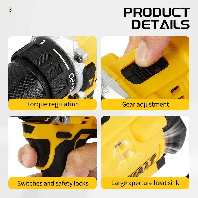 DeWalt DCD805 20V Brushless Chave De Fenda, Broca Compacta ou Ferramentas Driver Bateria Chave De Impacto, Ferramenta Elétrica