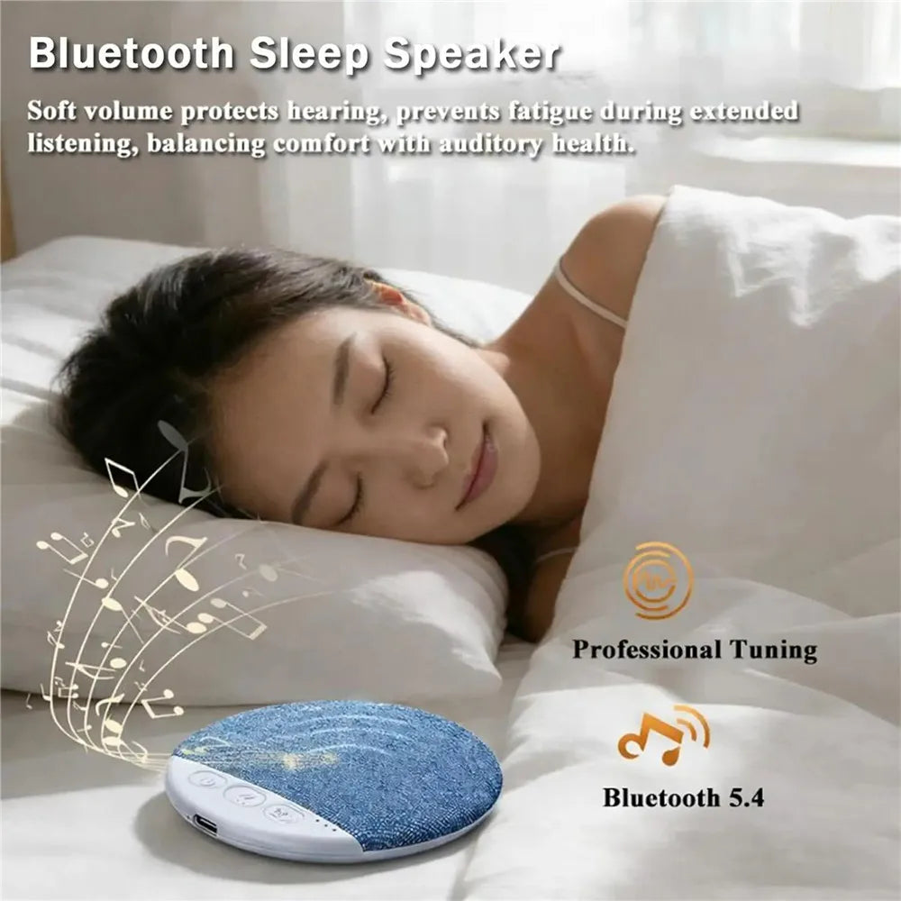 Mini Wireless Bluetooth Speaker Under Pillow Sleep Sound Machine White Noise Dynamic Audio Rechargeable Portable for Travel