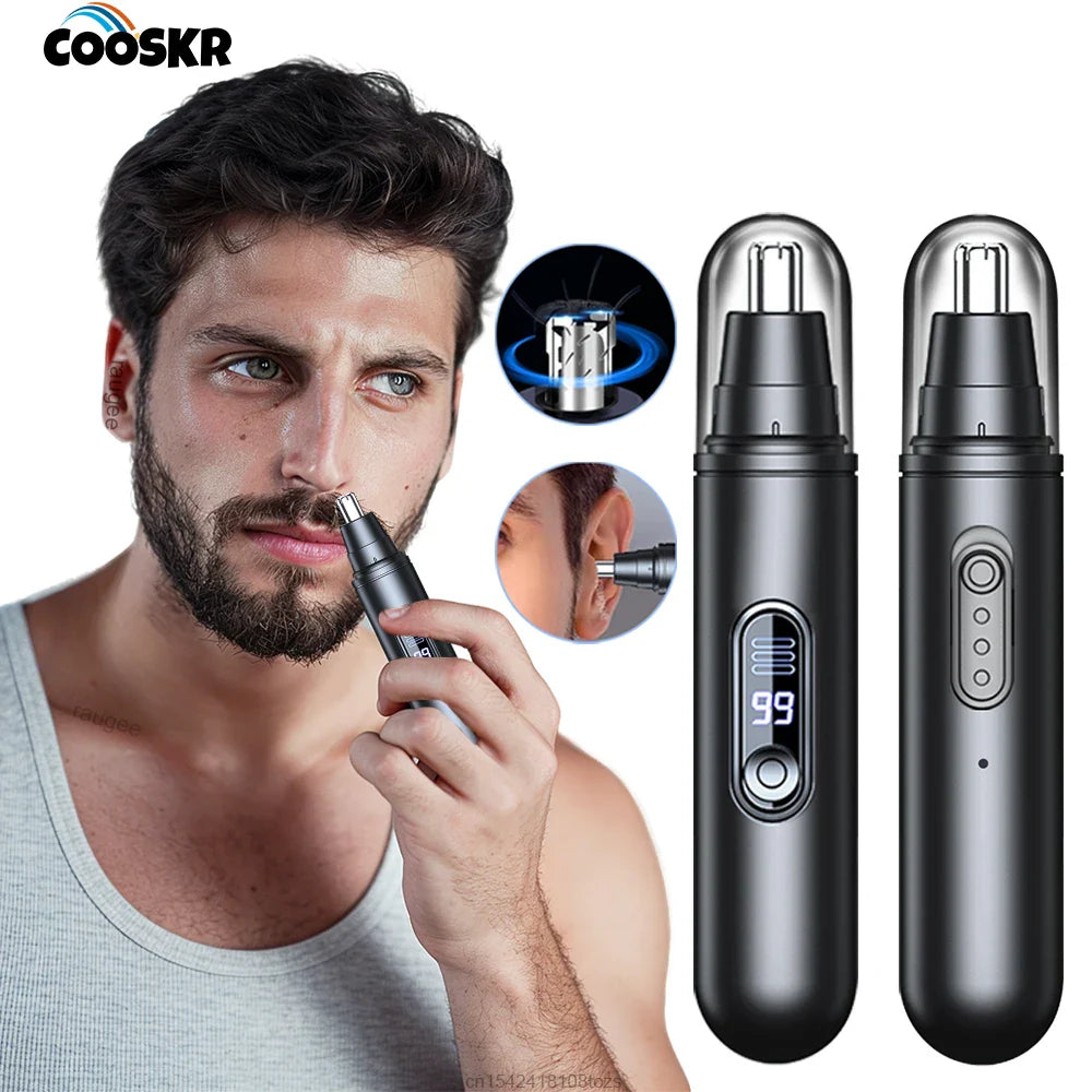 Mini Nose Hair Trimmer Rechargeable Automatic Shaving Nose Eyebrow Ear Painless Hair Clipper Electric Nose Hair Trimmer for Men