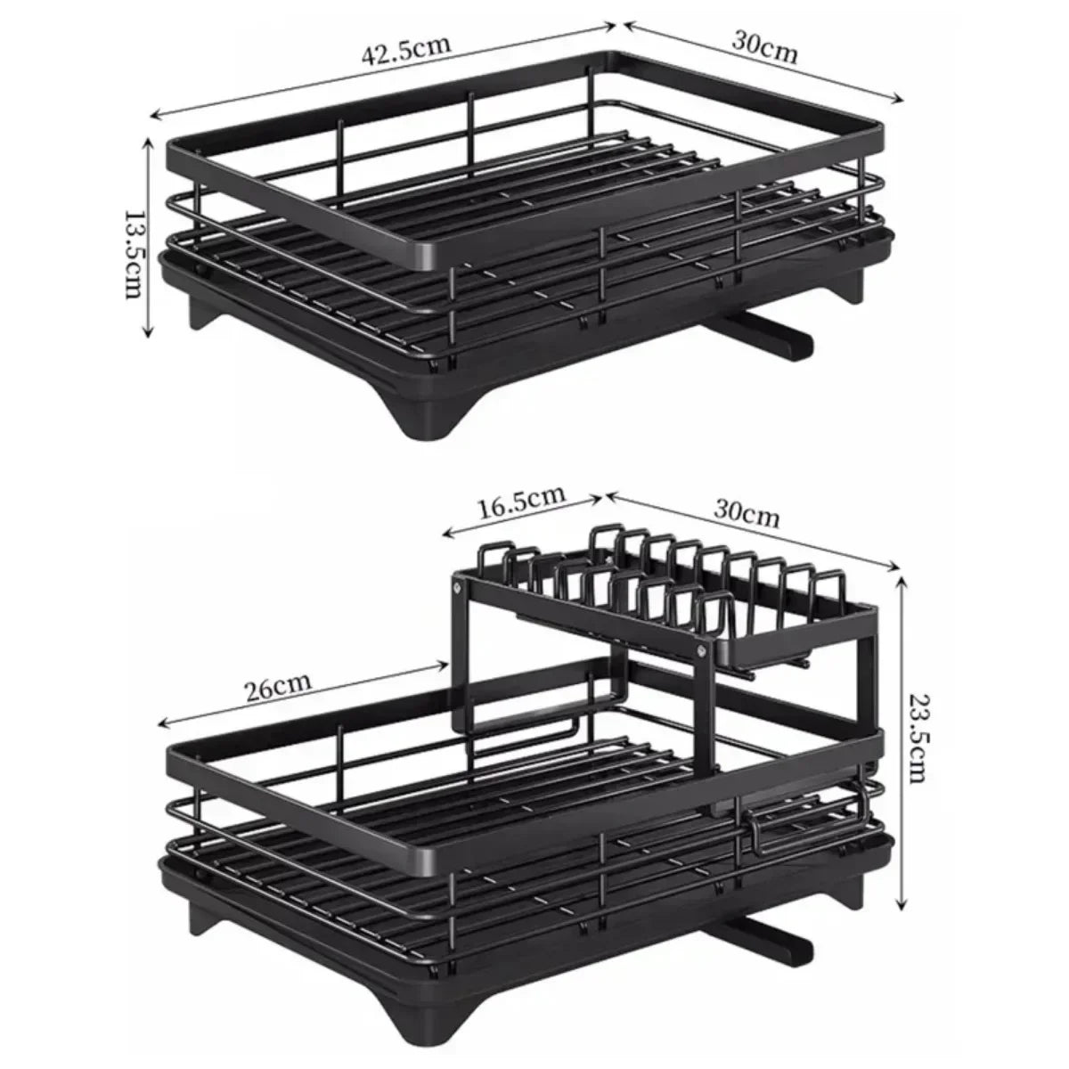 Hot-selling Bowl Rack - Double-layer Dish and Bowl Drainer Adjustable Kitchen Utensil Organizer Space-saving Suitable for Plates