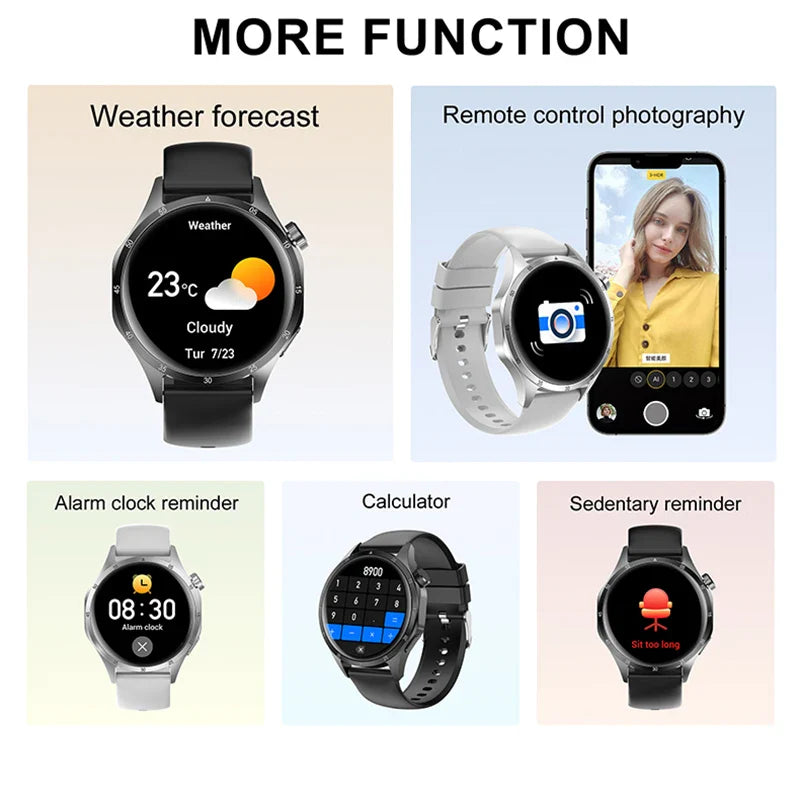 2026 New Smart Watch Men Women 1.52"HD AMOLED Screen GPS Motion trajectory Heart Rate Bluetooth Call 100+Sports Modes SmartWatch