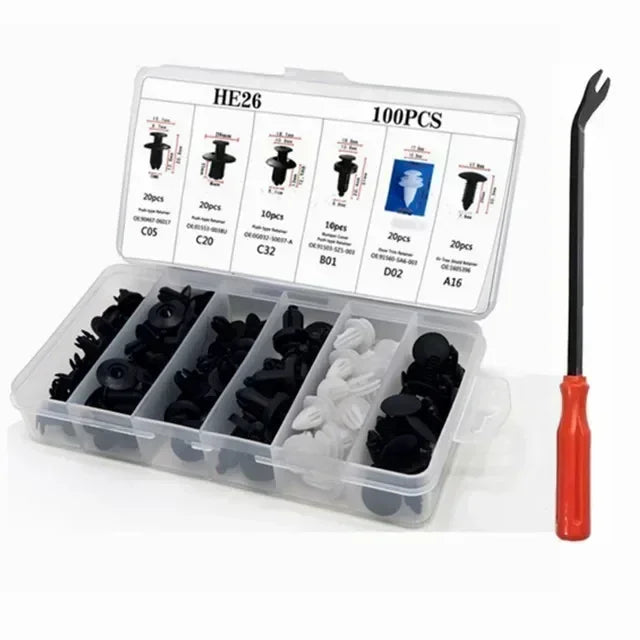 800pcs Car Plastic Retainer Clips Kit 680pcs Auto Fender Push Pin Rivet Door Trim Panel Car Fastener Clip Mixed Set Amagi