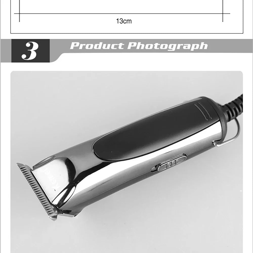 Kemei 850 professional hair trimmer corded hair cutting machine for men plug in electric hair clipper children Home Haircut Kit