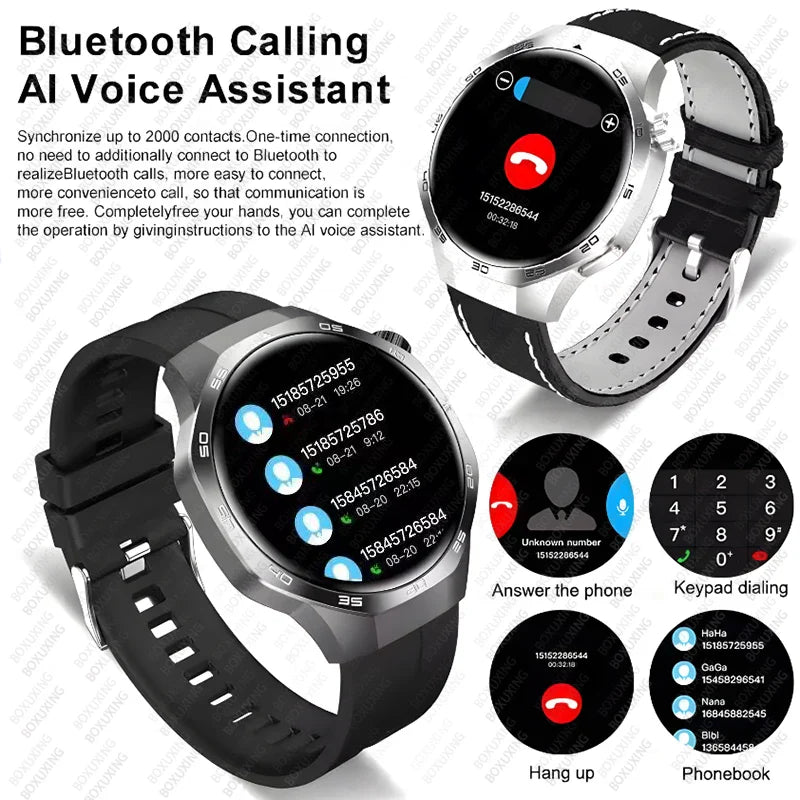 2025 New BOXUXING Watch 5 MAX Smart Watch AMOLED Screen NFC GPS Tracker Bluetooth Call Health Waterproof Smartwatch Men Women