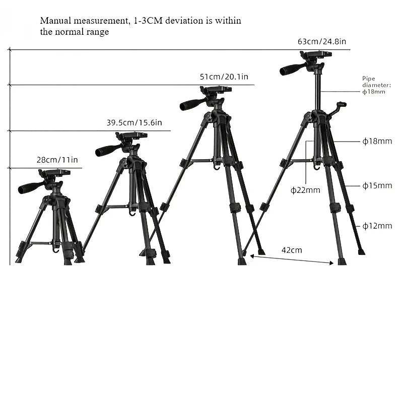 Professional Phone Tripod Stand for Live Streaming Selfie Portable Desktop Camera Tripod with Flexible Legs