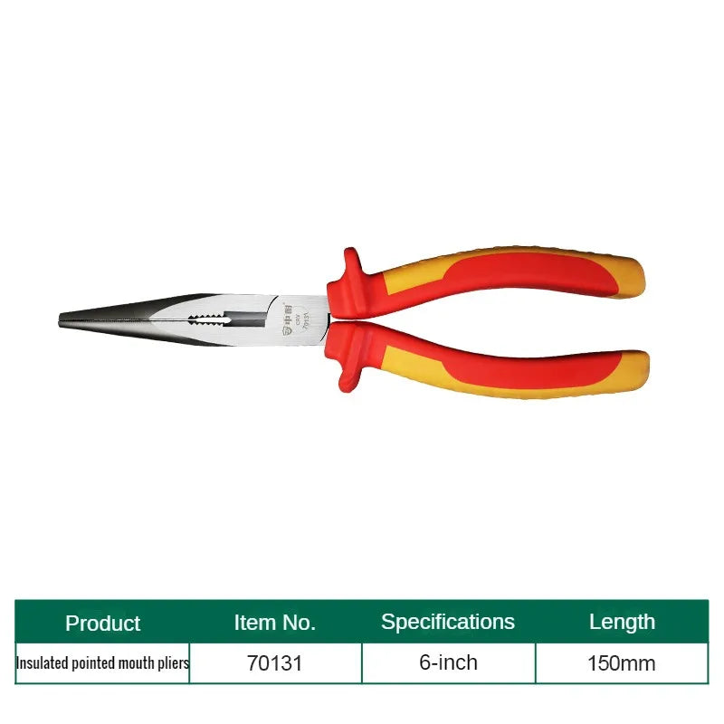 1000V high-voltage multi-purpose insulated electrician 8-inch 6-inch pliers steel wire pliers pointed pliers diagonal pliers