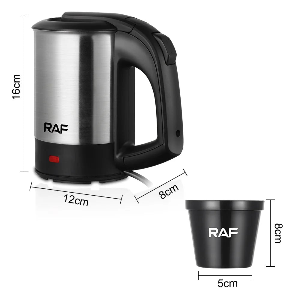 1000W 500ML Mini Electric Kettle Stainless Steel Automatic Power Off, for Tea,Coffee, Travel Portable Water Boiler ,Fast Heating