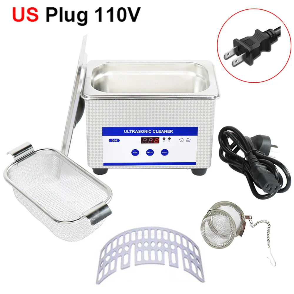 Ultrasonic Cleaner 35W High Frequency Ultrasonic Glasses Cleaning Machine for Jewelry Watches Denture Tool Ultrasonic Washing