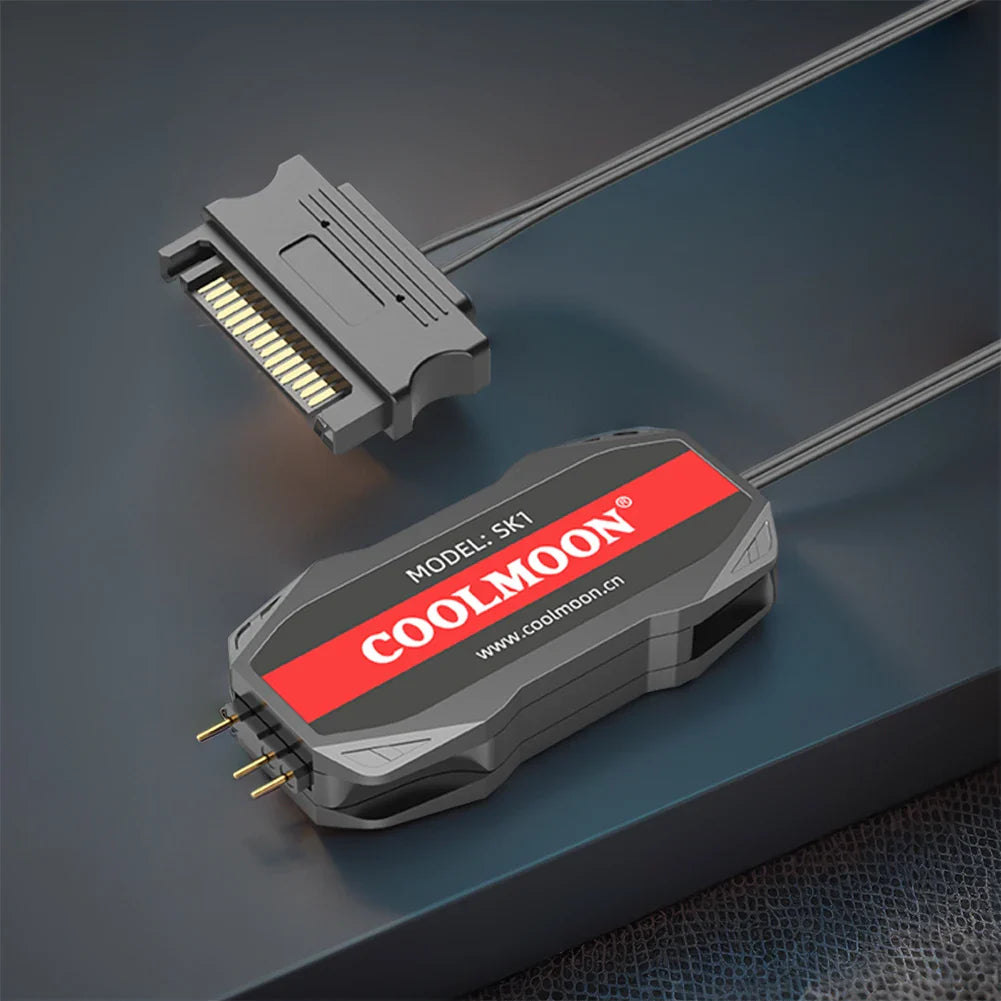 3 in 1/2 in 1 ARGB Controller Cable 5V 3 Pin 3Pin To SATA LED Color Intelligent Fan Controller HUB Adapter RGB Remote Controller