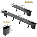 Adjustable TV Screen Top Shelf Computer Monitor Desktop Organizer Storage Rack TV Media Box, Router Shelf with 2 Storage Boxes