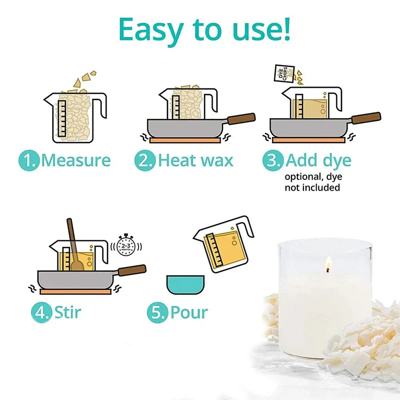 Natural Soy Wax Scented Candle Material 100% No Additives For Handmade DIY Candle Making Supplies Materials Kit Unisex