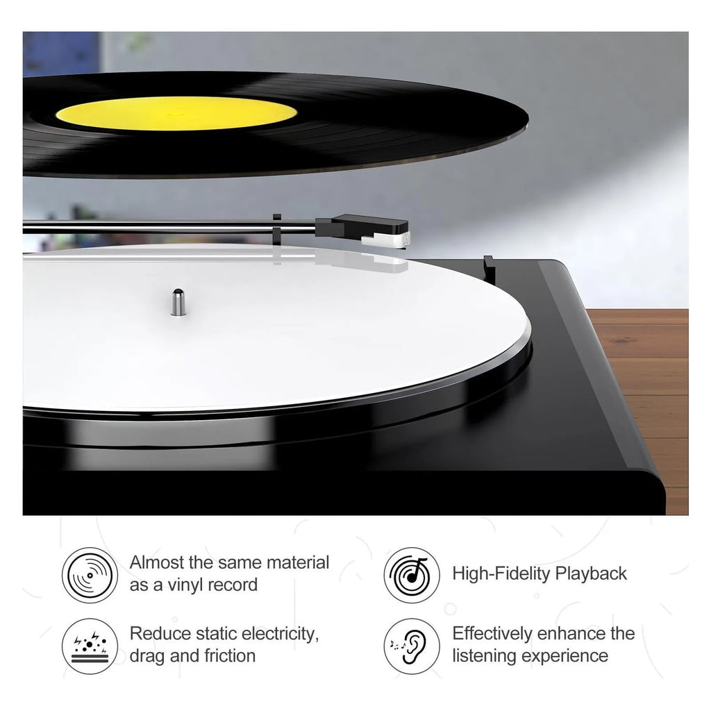 Turntable Mat Reduce Static Dust Noise Replacement Acrylic Record Platter Slipmat for 12 Inch Record Player