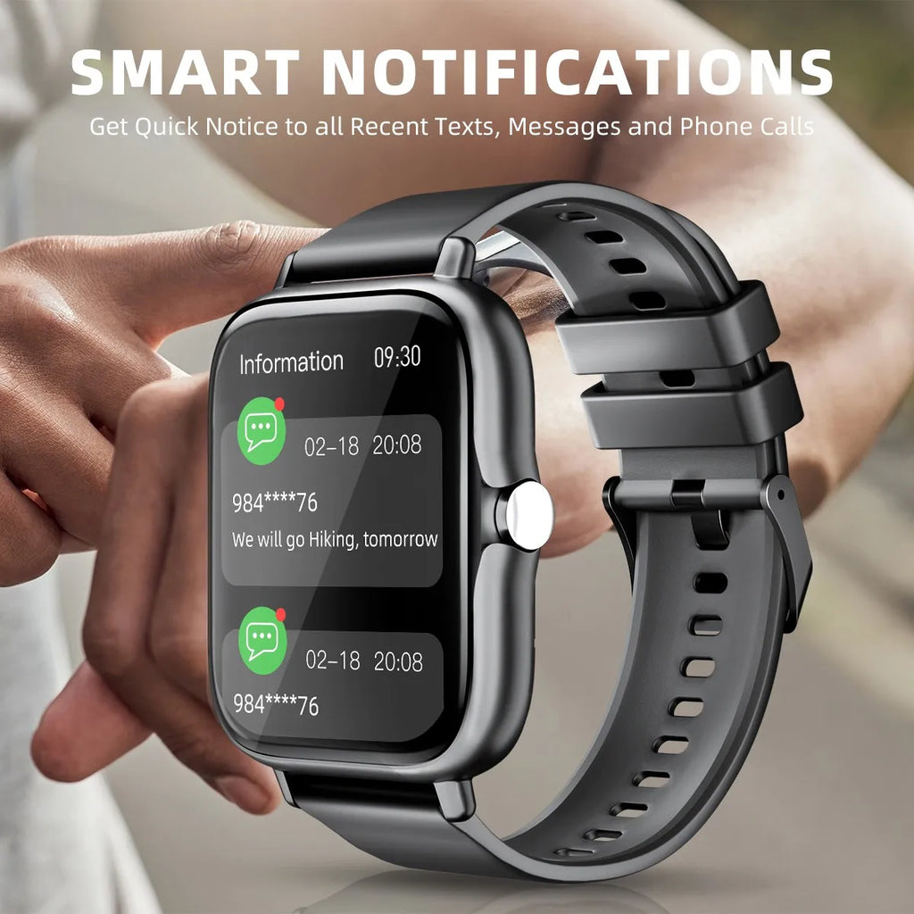 1.83'' Waterproof Smart Watch with Message Answer Call Sleep Monitoring Sports Pedometer Information Alerts For iPhone Android