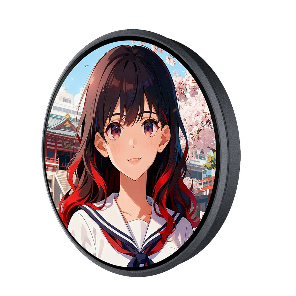 Blue Tooth Electronic Badge Music Video Playback Colored Lights Dynamic Picture Touch Screen Bidirectional Transmission Brooch