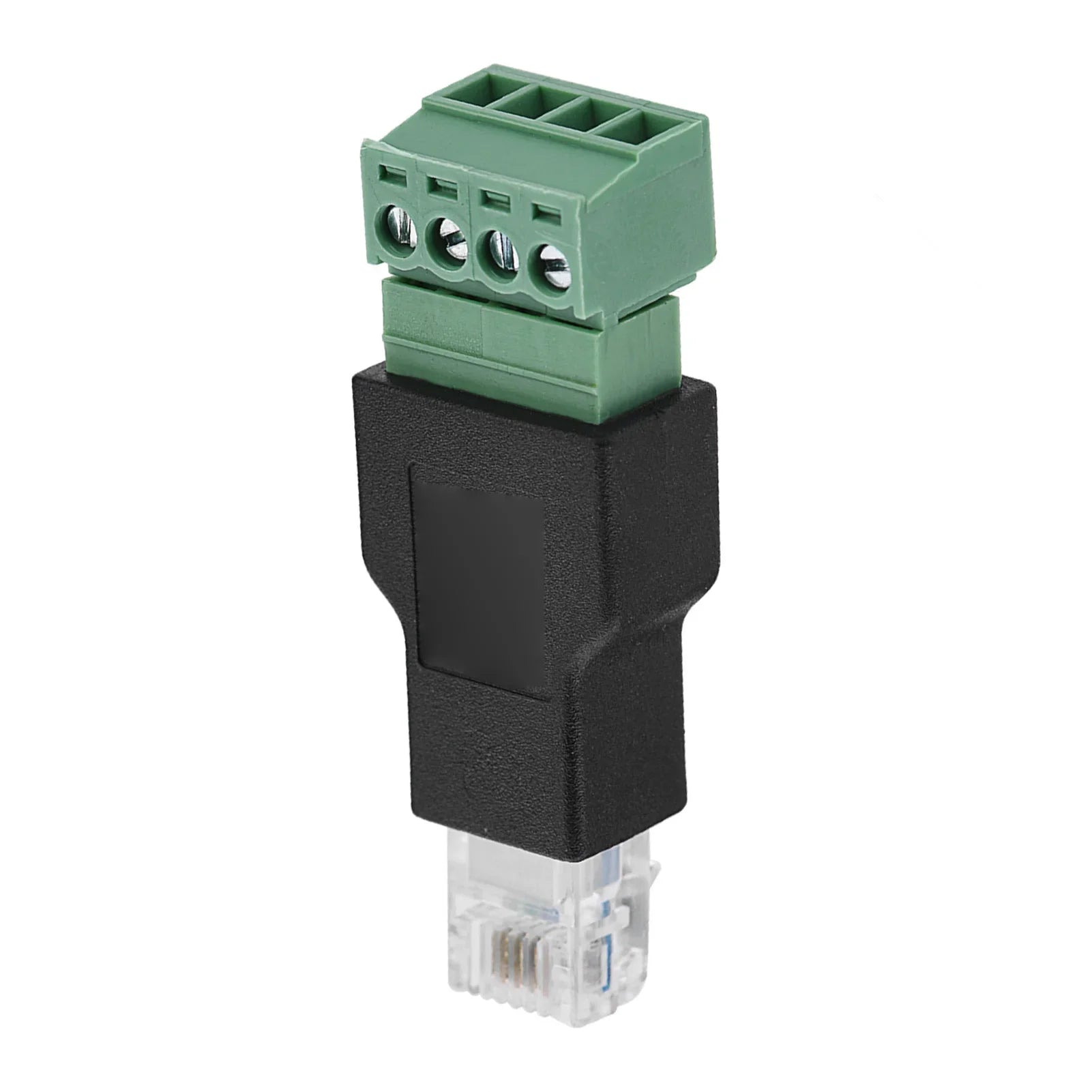 Ethernet Connector RJ11 6P4C Male to 4 Pin Screw Terminal Connector