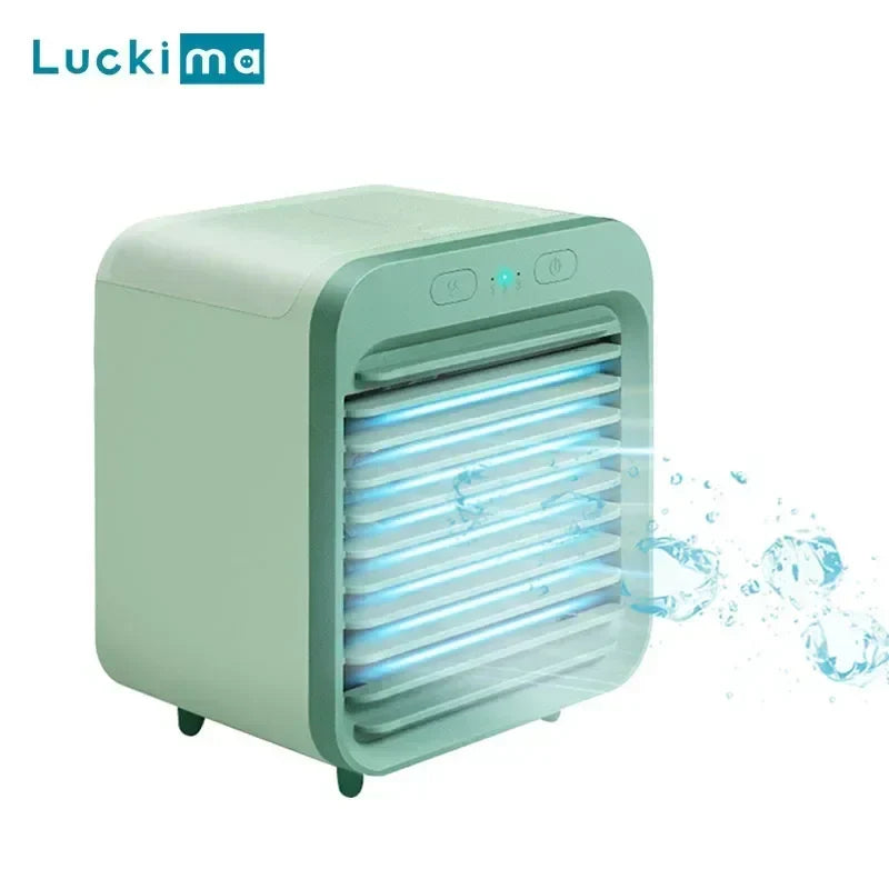 Portable Air Conditioner Fan USB Desktop Fan Rechargeable Mini Air Humidifier Cooler Table Cooling Mist Fan for Office Home