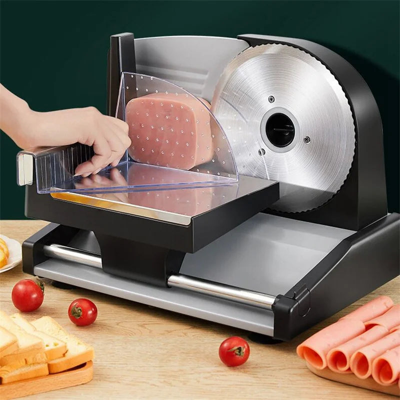 2025 Electric Food Slicer Meat Food Household Desktop Meat Slicer Lamb and Beef Slicers 0-22mm Bread Ham Meat Cutting Machine