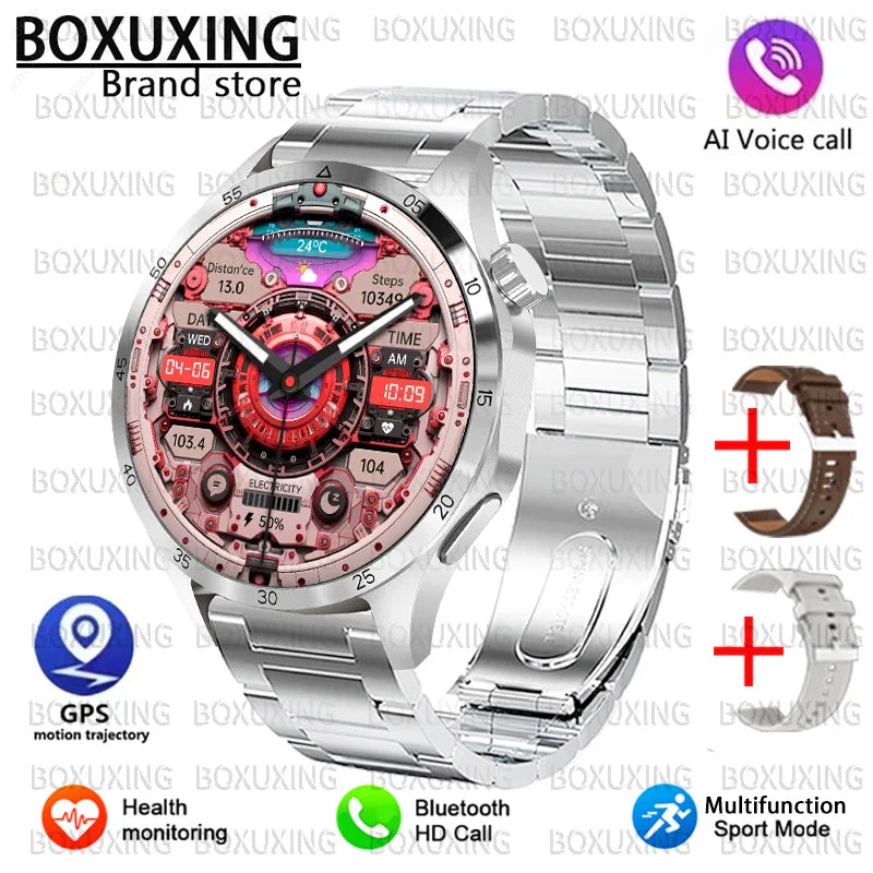2026 New Smart Watch Men Women 1.52"HD AMOLED Screen GPS Motion trajectory Heart Rate Bluetooth Call 100+Sports Modes SmartWatch