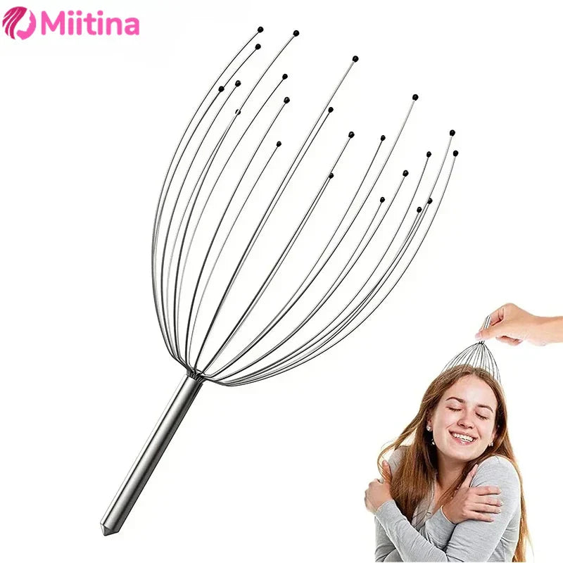 Head Massager Head Scratching Octopus Scalp 24 Fingers Non Soul Extractor Divine Head Relaxing For Healthy Care Relax Massager