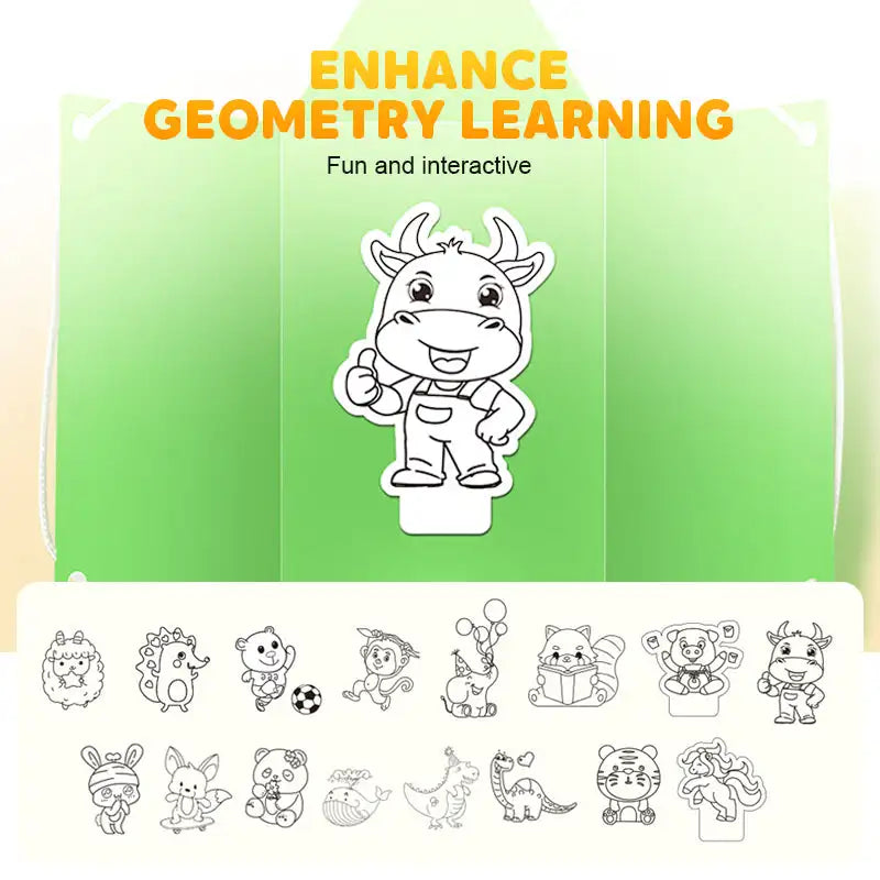Pull String 3D Geometry Learning Book Stereoscopic Geometric Model Primary School Mathematics Teaching Game For Children Fun DIY