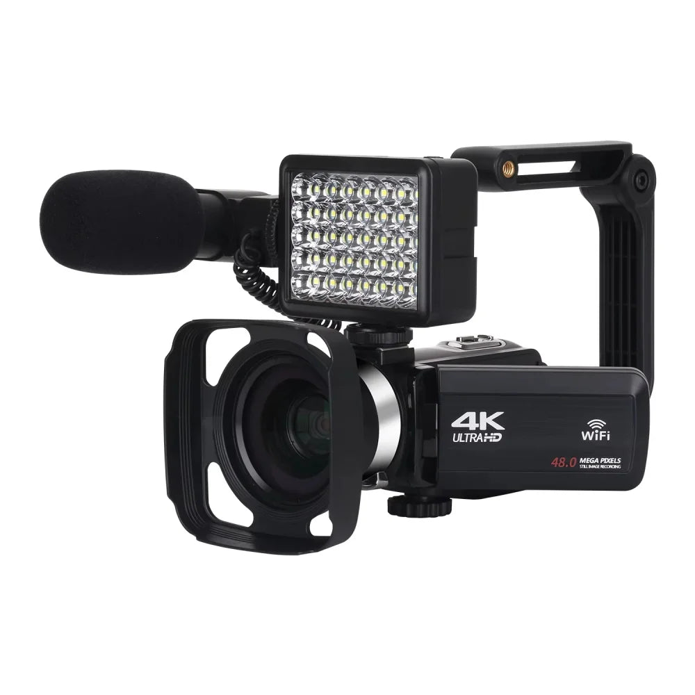 Full 4K Camcorder 18X 48MP Digital Camera Livestream Webcam UHD Vlog Video Recorder Wide Angel Macro Lens Photography Cameras