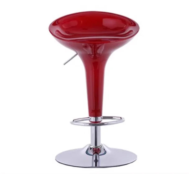 Adjustable Height Swivel Bar Stool Counter Chair PU Leather Backrest Footrest Modern Minimalist Kitchen High Stool