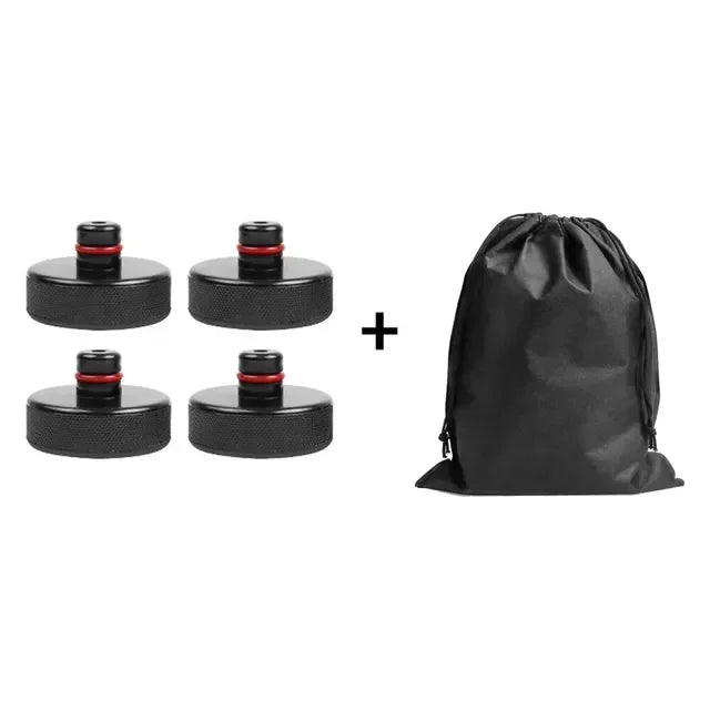 4pcs For Tesla Model X/S/3 Black Rubber Jack Lifting Point Pad Adapters Premium Styling Enhanced Protection Easy Jacking Amagi