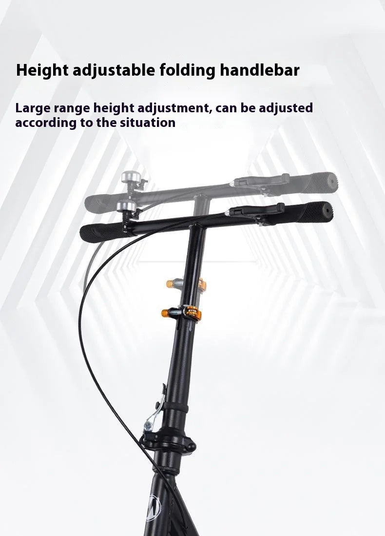 Adult Handbrake Scooter For Teens To Work Big Wheel Two-wheel Foldable Urban Campus Mobility Scooter Hot New