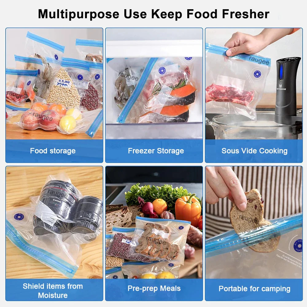 Food Vacuum Bags Reusable Vacuum Storage Sealed Bag for Kitchen Food Vacuum Sealer to Food Fresh Long Keeping Vacuum Packed Bags
