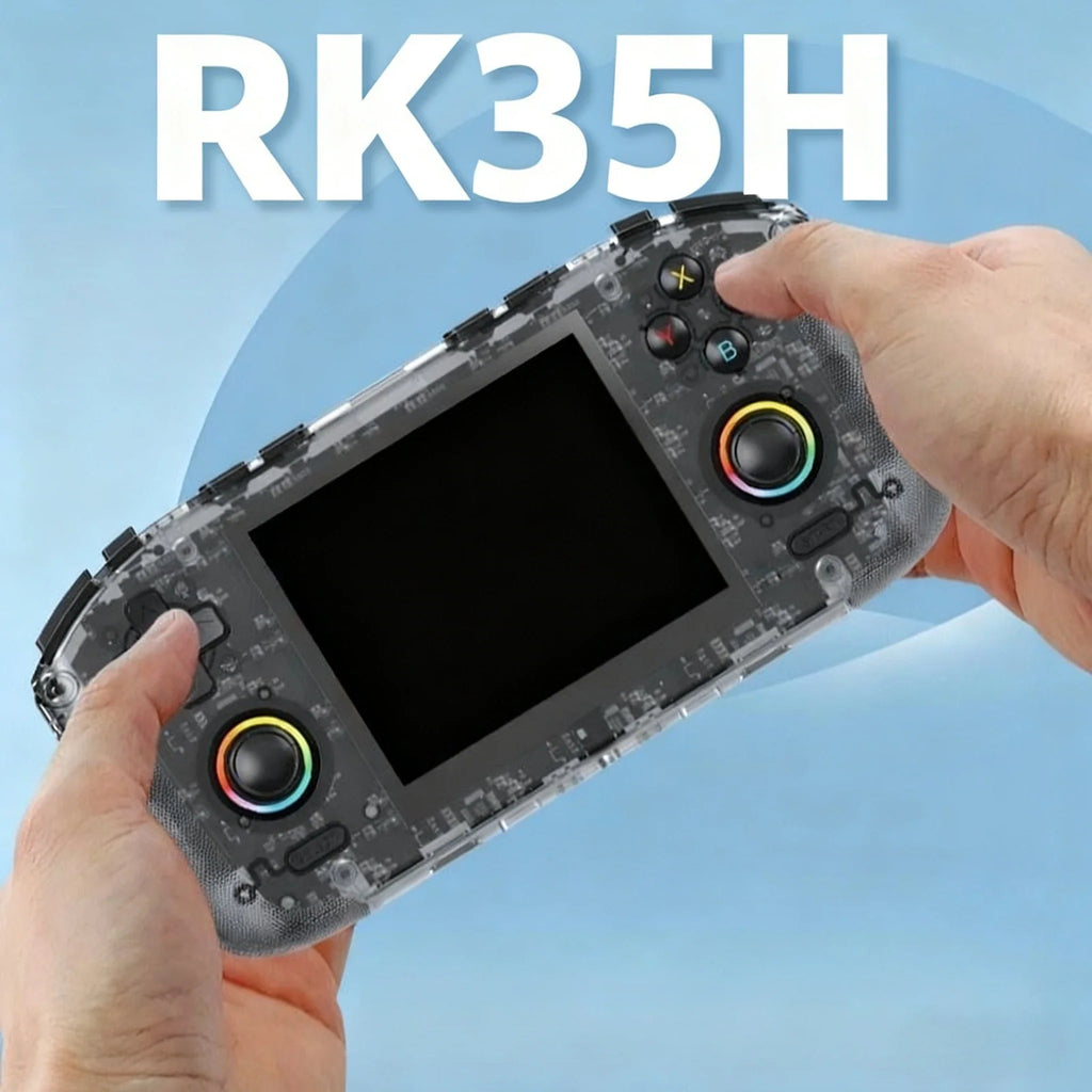 RK35H Handheld Game Console Retro Gaming Console Preloaded Classic Games with Multiple Emulators 3.5 Inch 4K HD IPS Screen