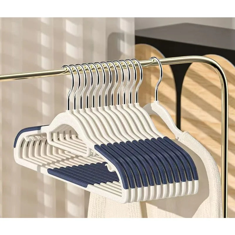 Hot-selling 10-piece set of household double-hook non-slip hangers no-mark drying suitable for both wet and dry clothing storage