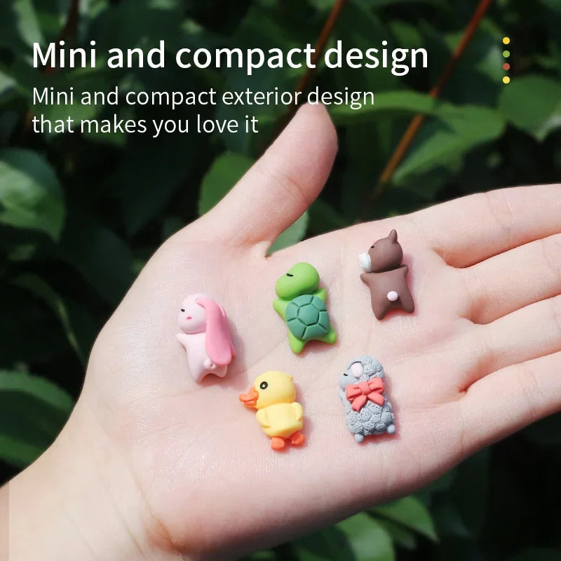 6/1pcs Cute Animal Ornament Car Center Console Display Screen Ornament Car Rearview Mirror Bike Little Turtle Cute Pendant Doll
