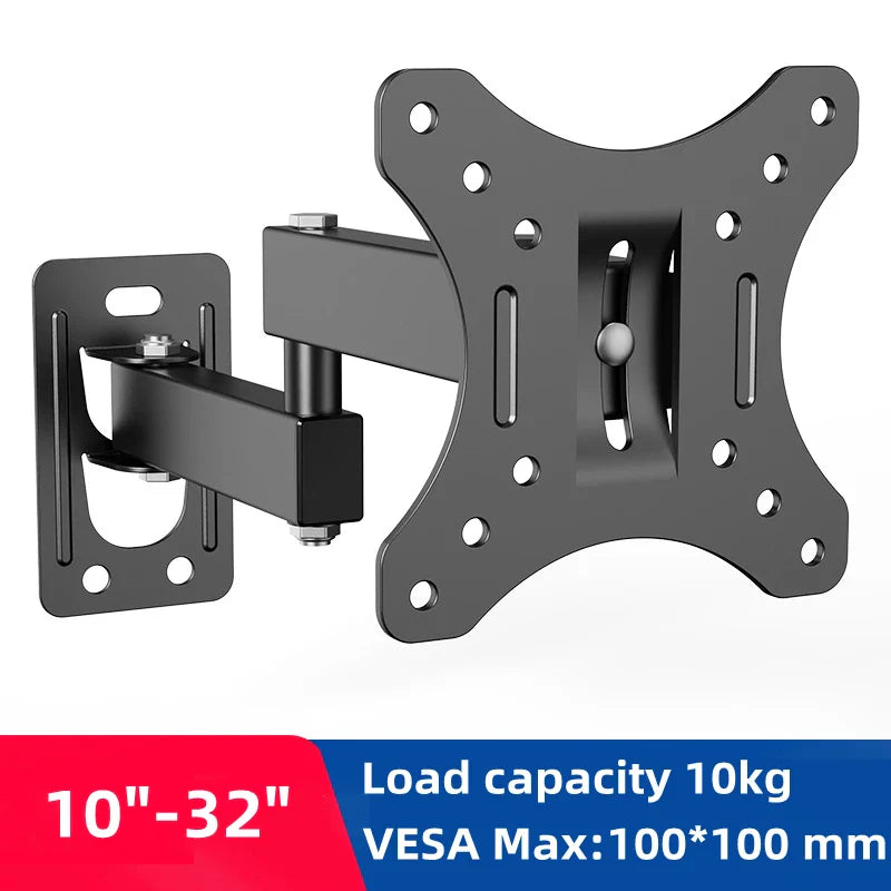 Adjustable TV Mounts Wall Mount Bracket Supports 10"-32" LED/LCD TVS,Holds Up to 10kg, VESA 100*100, Home Office Use TV Stand