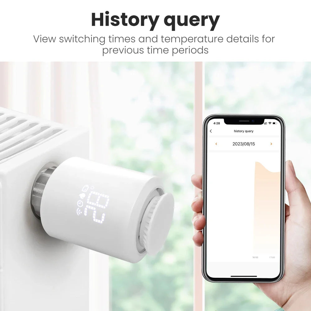 AVATTO ZigBee Thermostat Radiator Actuator Smart TRV Thermostatic Valve Temperature Controller Support Tuya Alexa Google Home