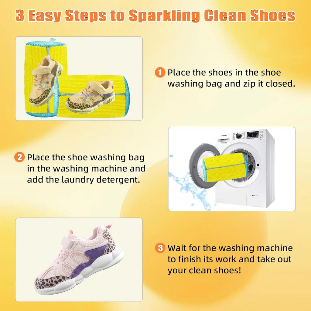 1Pcs Shoe Washing Machine Bag Sneaker Cleaning Laundry Shoe Bag For Washer Dryer Reusable Shoe Washing Bag Shoe Washing Machine