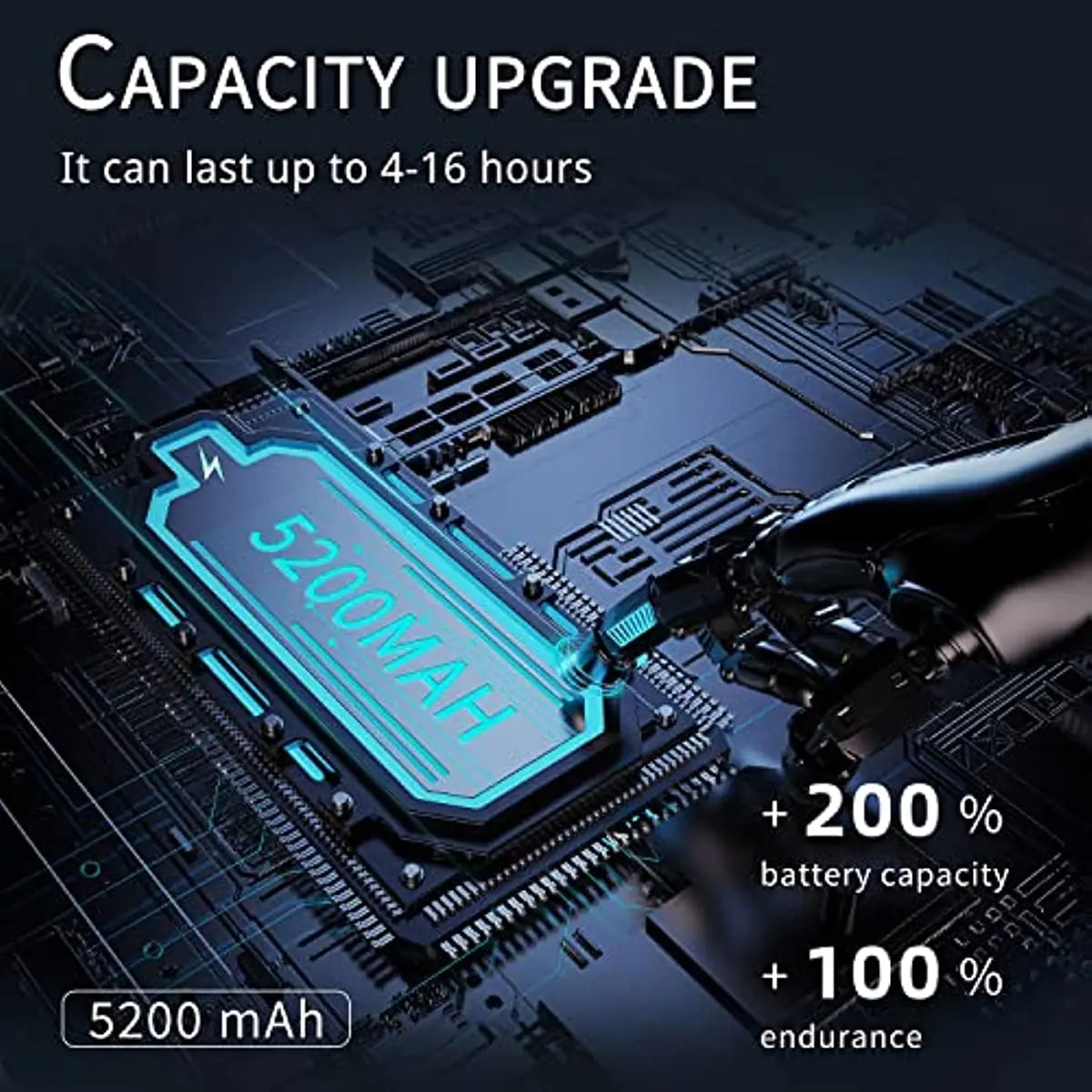 Portable Neck Fan 360° Cooling Portable Strong Wind Fan with Adjustable Speed 5200mah Rechargeable Mute Bladeless Neck Fan
