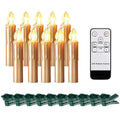 LED Candle Realistic Flickering Flame with Remote Timer Golden for Christmas Gift Set Home Decor Centerpiece Wedding Viral Decor