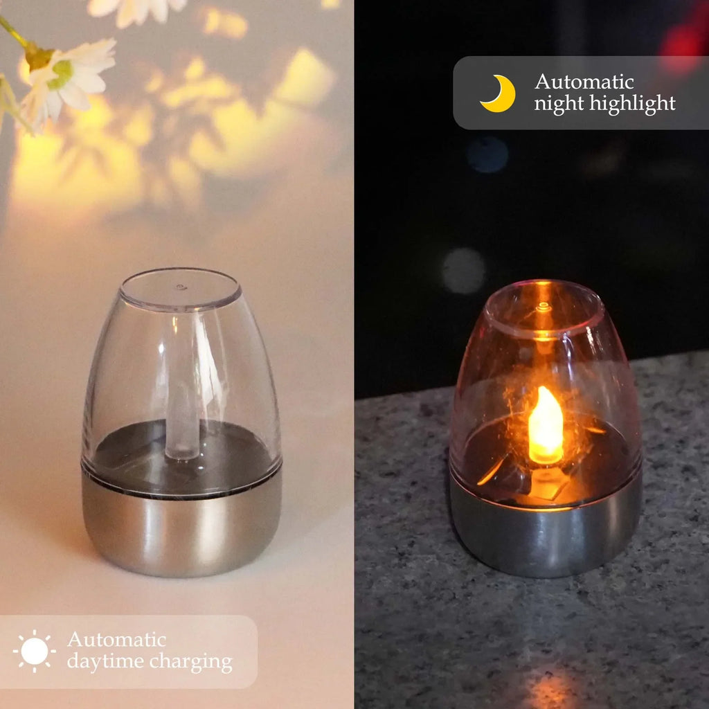 LED Solar Candles Light Flameless Rechargeable Night Light For Wedding Party Garden Decor Outdoor Waterproof Solar Candles Lamp