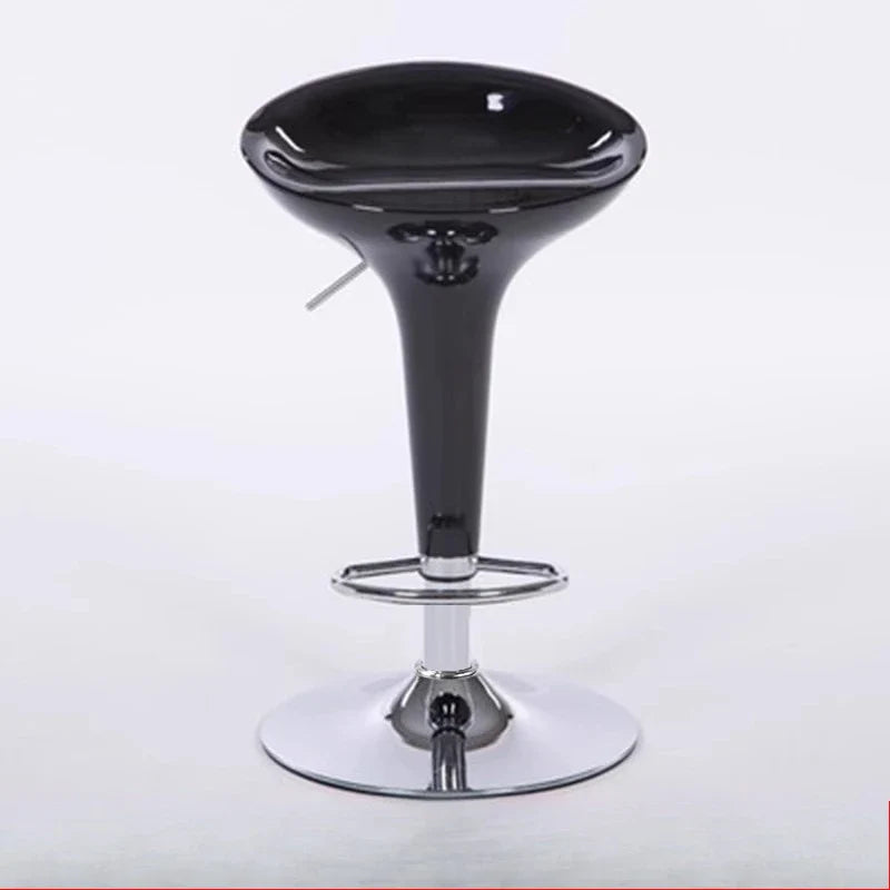 Adjustable Height Swivel Bar Stool Counter Chair PU Leather Backrest Footrest Modern Minimalist Kitchen High Stool