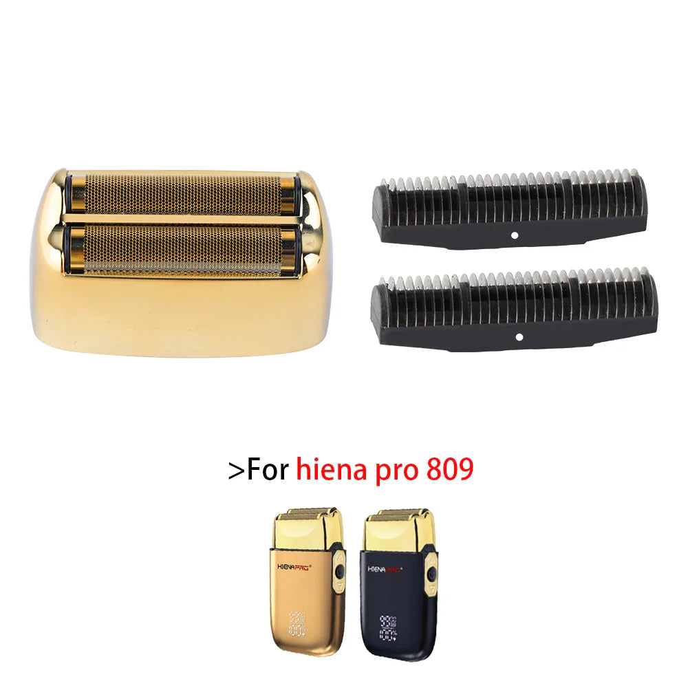 Professional Barber Shaver Double Replacement Foil Head Cover And Cutter blade For HIENA -809 machine Cordless Foil Shaver