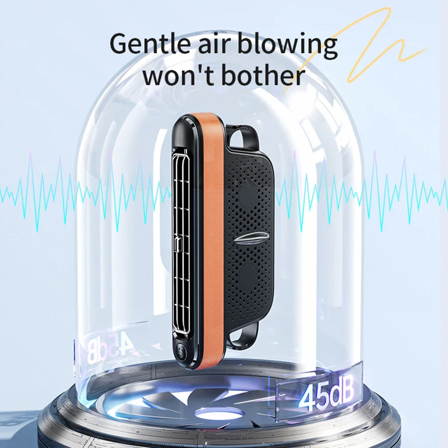 2024 New Portable Car Seat Cooling Fan USB Car Fan Cooler Mini Air Conditioner with 3 Gears Built-in Twin Turbo Fans Low Noise