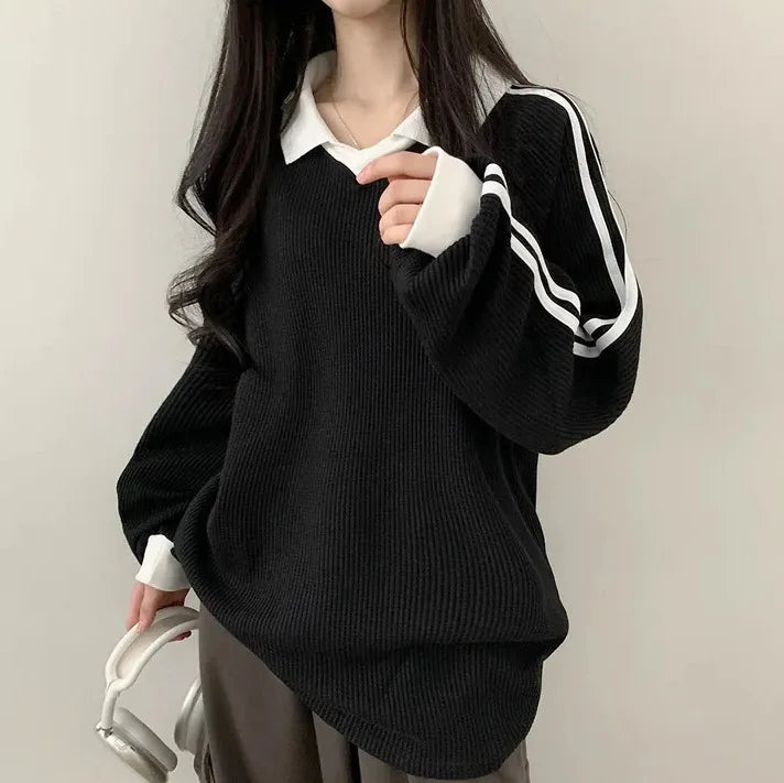 Women Sweatshirts Long Sleeve Polo Shirts