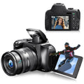 12X Optical Zoom 72MP DSLR Camera 270° Rotative Flip Screen Digital Photographic Camera Xenon Light Macro Lens 4K Wifi Camcorder