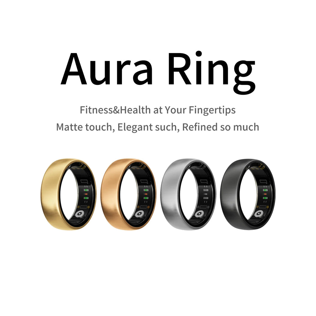 AURA Matt Smart Ring Fitness Sports Health Monitor Sleep Temperature Top Quality Long Battery Rose Gold Ring for Woman Ladies