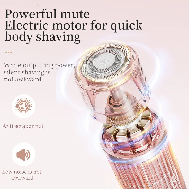 Bikini Trimmer Electric Razor for Women Body Underarm Leg Shaver Female Electric Painless Epilator Facial Mustache Hair Remover