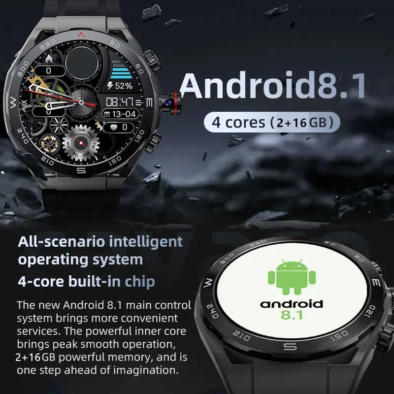 VP900 Smart Watch 4G SIM Card GPS Navigation Waterproof Fitness Camera Video Call 32GB 256GB Large Capacity for Men Women